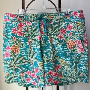 Tori Richard Waikiki‎ Swim Trunks Shorts Zipper Lined Hawaiian Hula Girls